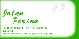 jolan perina business card